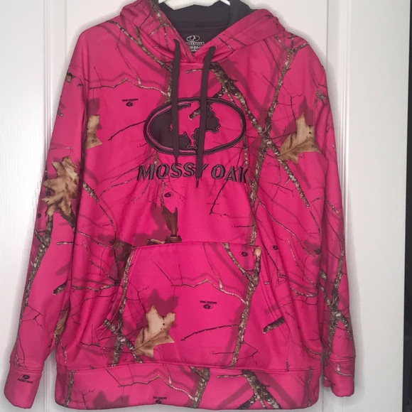 Hot Pink Camo Hoodie Sweatshirt Xl 